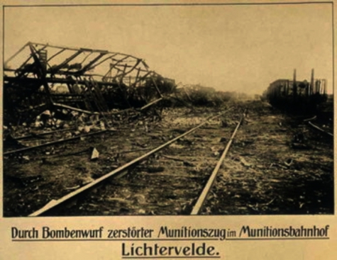 Spoorweg na bombardement, WO I