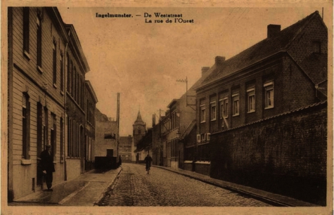 Zicht op Weststraat, Ingelmunster, ca 1910