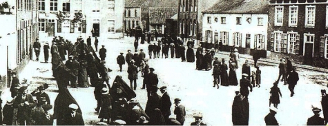 De markt van Beveren-Roeselare, 1910