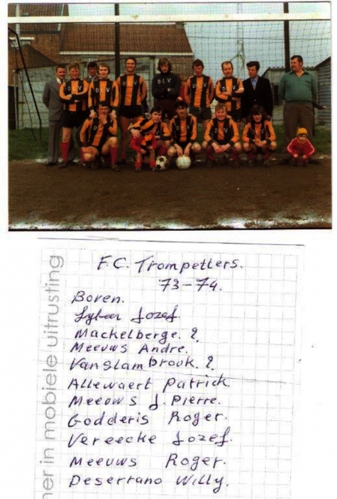 Voetbalploeg FC Trompetters, 1973-1974