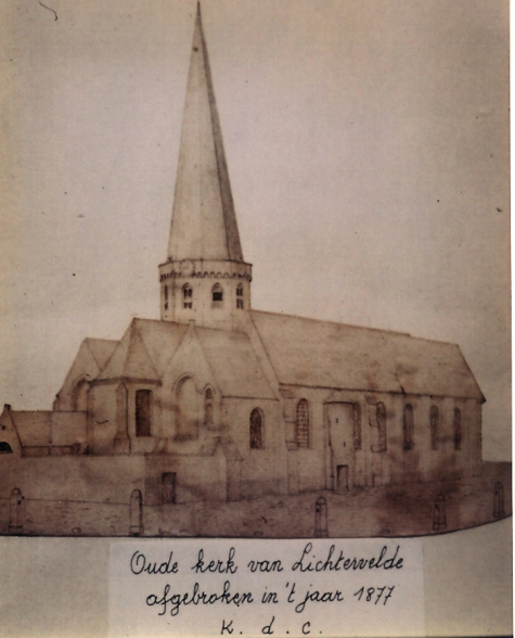 Kerk van Lichtervelde voor 1880 
