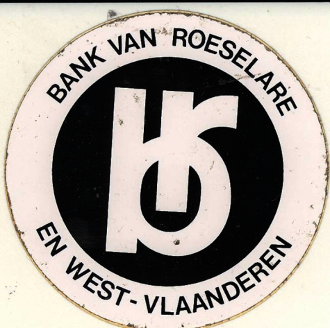Sticker Bank van Roeselare en West-Vlaanderen