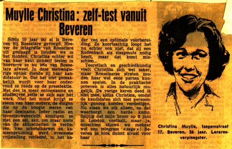 Muylle Christina zelf test vanuit Beveren