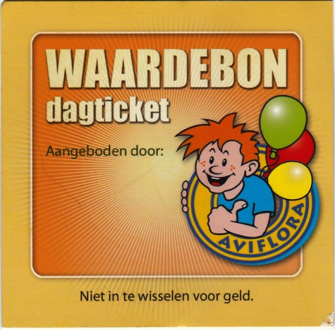 Waardebon dagticket Aviflora