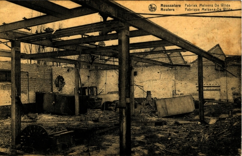 Fabriek Melsens-De Wilde in puin