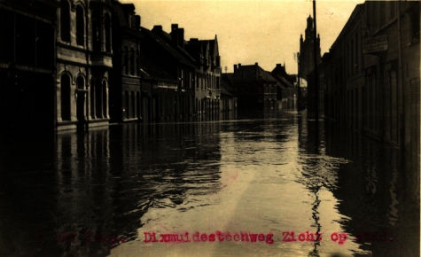 Overstroming Diksmuidsesteenweg, 1925