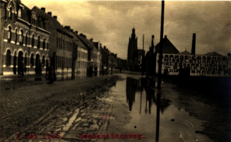 Overstroming Meensesteenweg, 1925