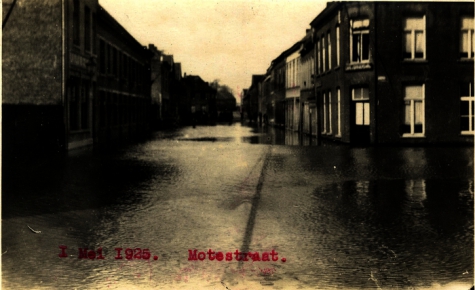 Overstroming Motestraat, 1925