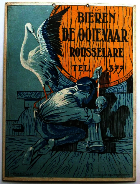 Reclame voor bieren De Ooievaar door J. de Chastellus