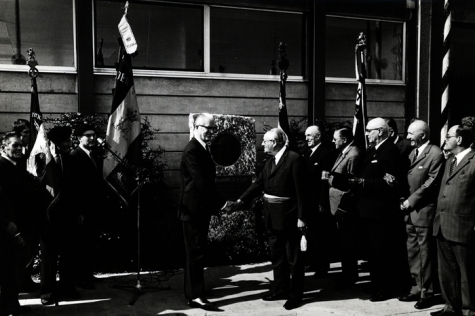 Hulde aan het monument van koning Albert I
