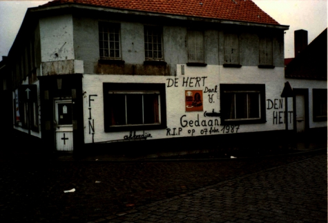 Afbraak café "De Hert", Gits, 1987