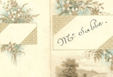 Franstalige menukaart 1891 Franstalige menukaart 1891
