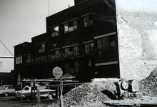 Melkerij De Toekomst, na afbraak woning Karel Matton, Moorsleden, 1960