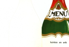 Menukaart huwelijk, 1974 Menukaart huwelijk, 1974