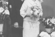 Huwelijksfoto mijnheer en mevrouw Hughelier Huwelijksfoto mijnheer en mevrouw Hughelier