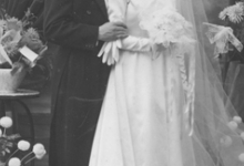 Huwelijksfoto mijnheer en mevrouw Fernande Grillet Huwelijksfoto mijnheer en mevrouw Fernande Grillet