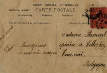 Postzijde nieuwjaarskaart, 1906 Postzijde nieuwjaarskaart, 1906