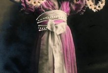 Beeldzijde nieuwjaarskaart, kind met jaartal, 1910