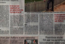 Krantenartikel openbare verkoop Aviflora, 2015, Ingelmunster