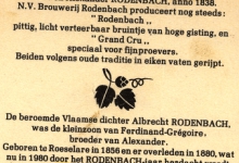 Bierkaartje Rodenbach 1980 Bierkaartje Rodenbach 1980