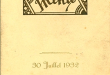 Franstalige menukaart Huwelijk 1932