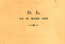 Franstalige menukaart 1938 Franstalige menukaart 1938