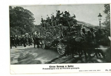 Postkaart van het Barnum en Bailey circus met praalwagen Postkaart van het Barnum en Bailey circus met praalwagen