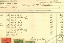 Factuur van S. Corneillie- Van Coillie, Roeselare, 1938