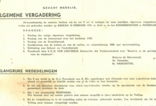 Uitnodiging tot de statutaire vergadering van de cooperatieve Veiling, Roeselare, 1951 Uitnodiging tot de statutaire vergadering van de cooperatieve Veiling, Roeselare, 1951