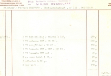 Factuur van Arsène Merchie-Lybeer, Roeselare, 1965