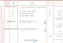 Factuur van Etabl. A. Vanden Bulcke, Roeselare, 1966