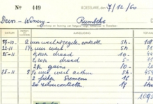 Factuur Firma Theys, Roeselare , 1960