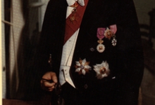 Feestmaal in 1975 ter gelegenheid van het tienjarig ambtsjubileum van R. De Man-Vande Walle als burgemeester van Roeselare