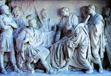 Beeldhouwwerk 'De afgevaardigden van de Senaat', Clement Carbon