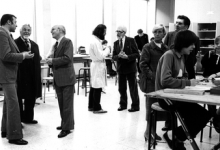 Opendeur SASK met eredirecteur Seaux, jaren 1980 Opendeur SASK met eredirecteur Seaux, jaren 1980