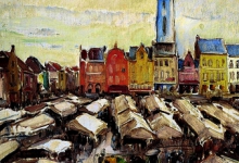 Roeselare, marktdag door Médard Verburgh Roeselare, marktdag door Médard Verburgh