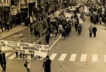 Betoging tegen verbod vogelvangst gesteund door A.Vi.Bo., 1964 Betoging tegen verbod vogelvangst gesteund door A.Vi.Bo., 1964