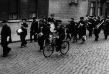 Batjesstoet, Muziek der Aloude Sicambers, Noordstraat, Roeselare, 1953
