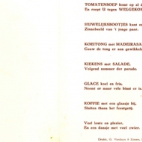 Menukaart huwelijk,1959