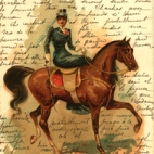 Postkaarten van het Barnum en Bailey circus met aquareltekening