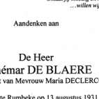Adhémar Deblaere, Roeselare