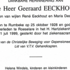 Geeraard Eeckhout, Roeselare