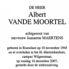 Albert Vande Moortel, Roeselare