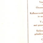 Menukaart Plechtige Communie, 1949