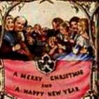 Eerste Kerst- en nieuwjaarskaart ontworpen door John Calcott Horsley, 1843 