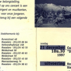 Kerstconcert van de Koninklijke stadsharmonie en het Sint Jozefskoor, 1997