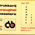 Promotiemateriaal drukkerij huize Breughel, Roeselare