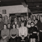 Groepsfoto zwemmarathon 'De Dolfijnen', Moorslede maart 1973