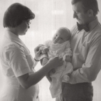 Jerry en Christina Steelandt poseren, Moorslede 1976
