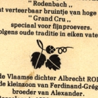 Bierkaartje Rodenbach 1980